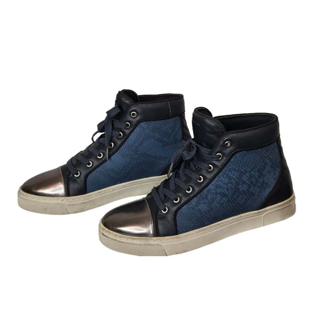 Guess GMBoden Snakeskin Embossed High Top Sneakers Blue Size US 11